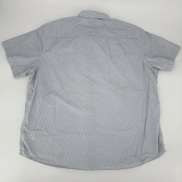 UNTUCKit Mens XX Large‎ Short Sleeve Button Down Shirt White Blue Bicycle Print - Picture 3 of 6